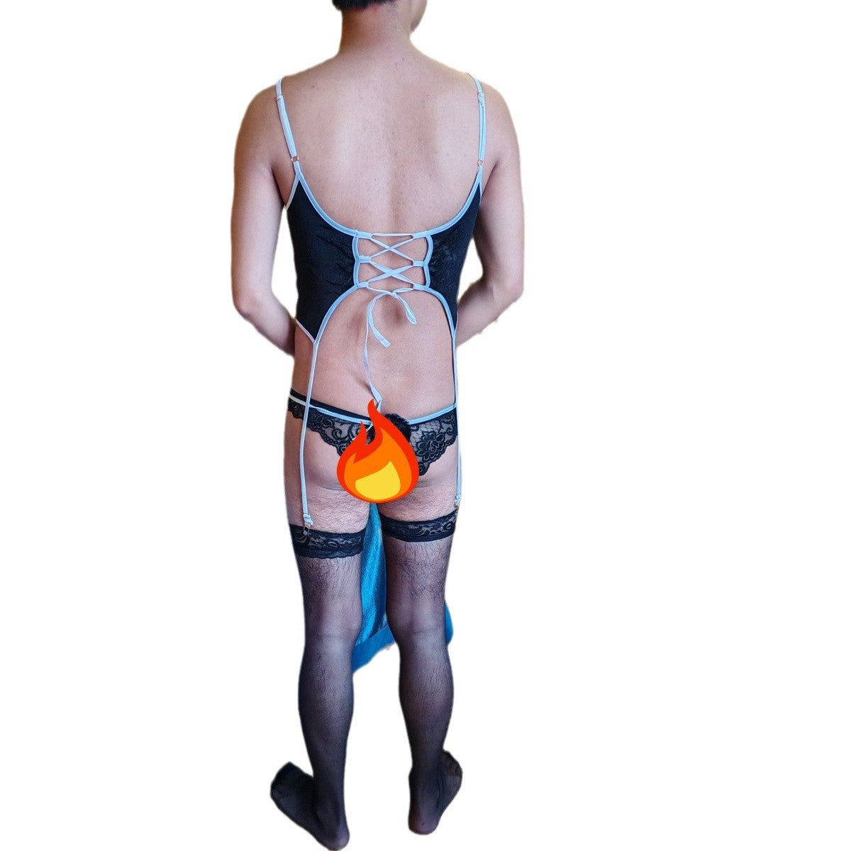 Image of Cross-border men’s sexy underwear bunny girl male accepted GAY cosplay nightclub male model costume male M pseudo-girl
